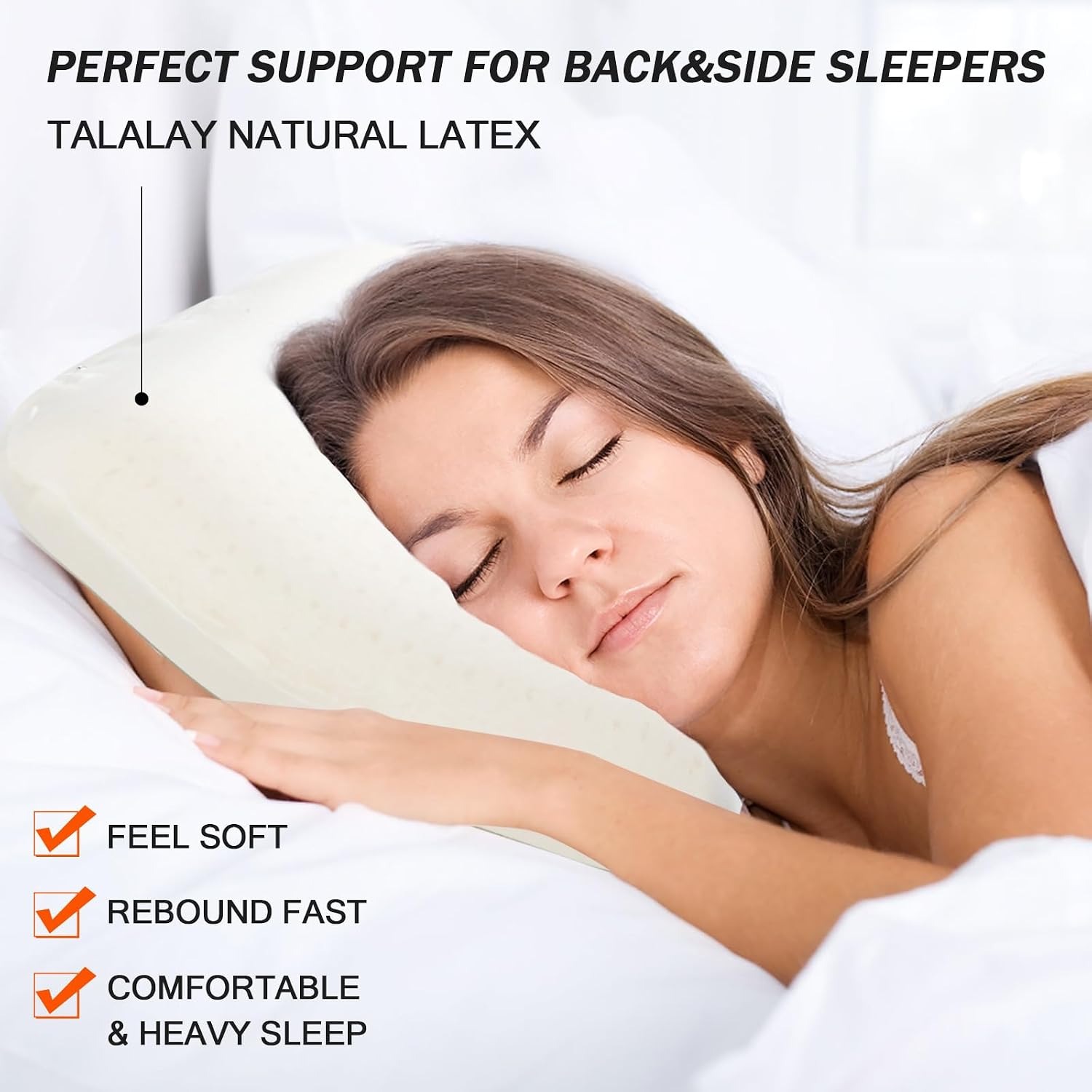 Cooling Talalay Latex Pillow with Neck Support: image 2