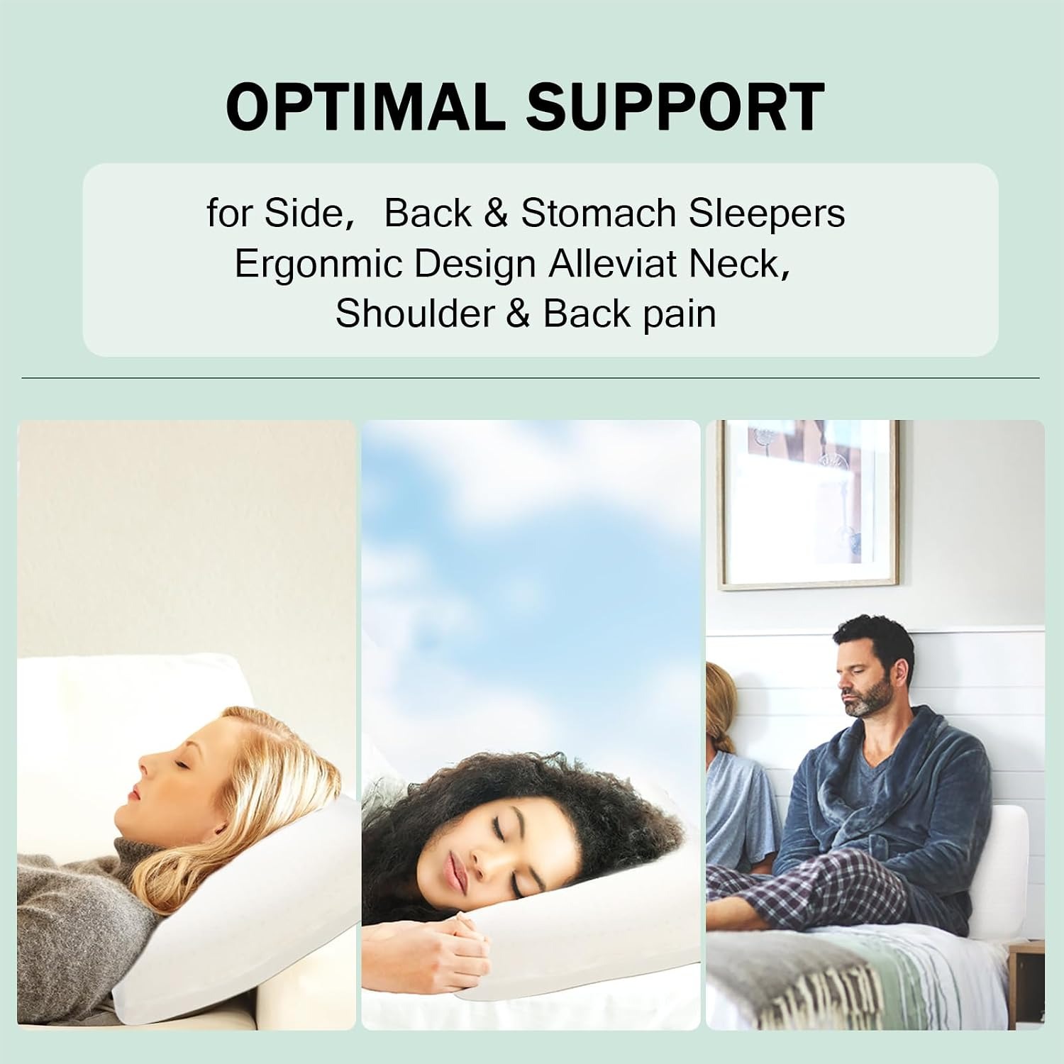 Cooling Talalay Latex Pillow with Neck Support: image 5