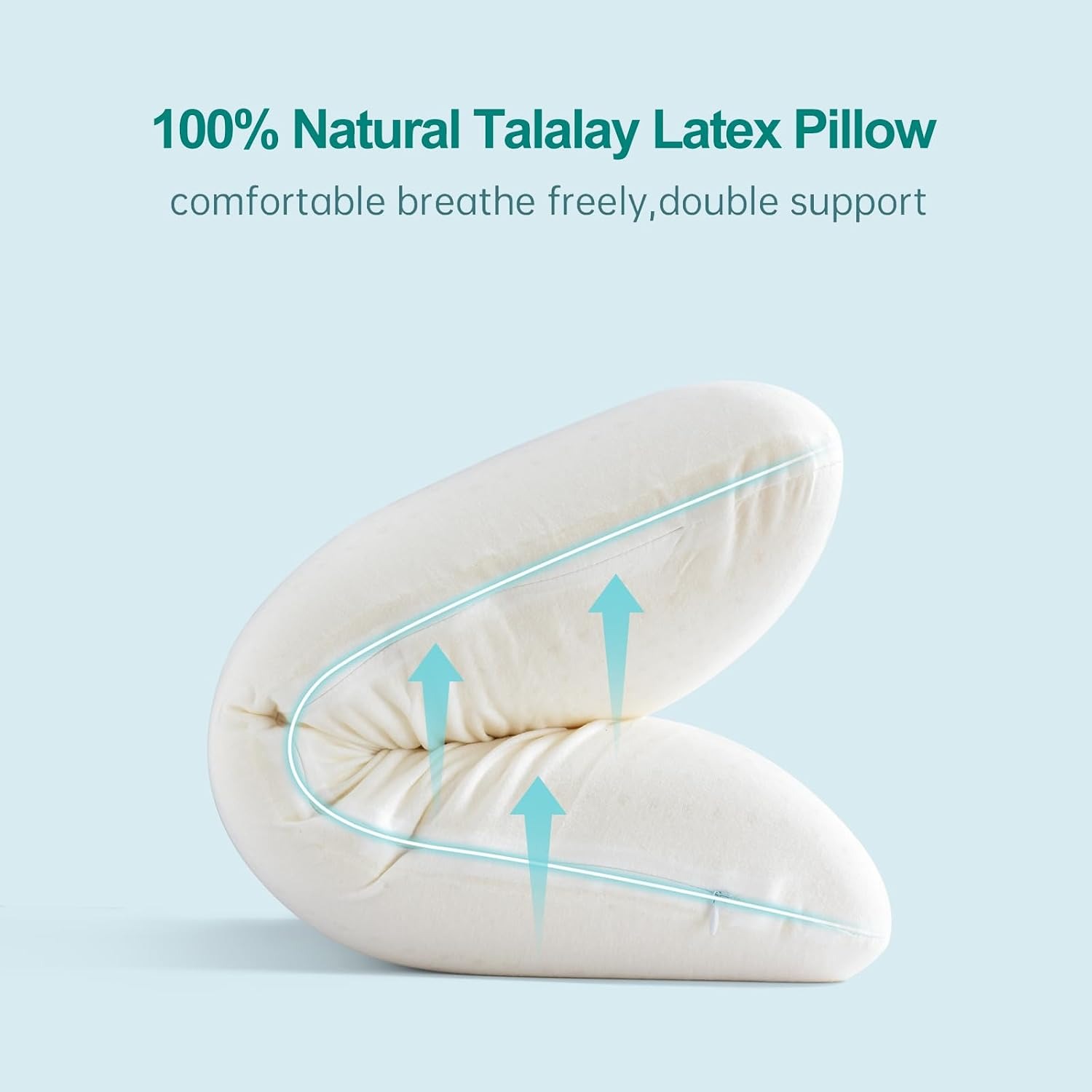 Cooling Talalay Latex Pillow with Neck Support: image 7