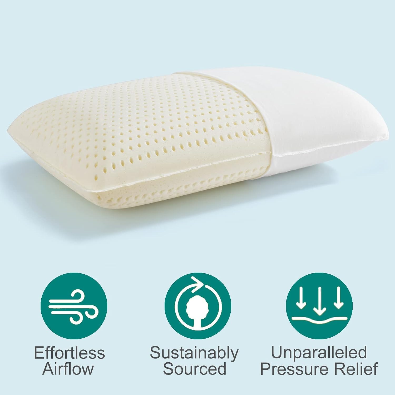 Medium Firm Talalay Latex Pillow (Queen): image 3