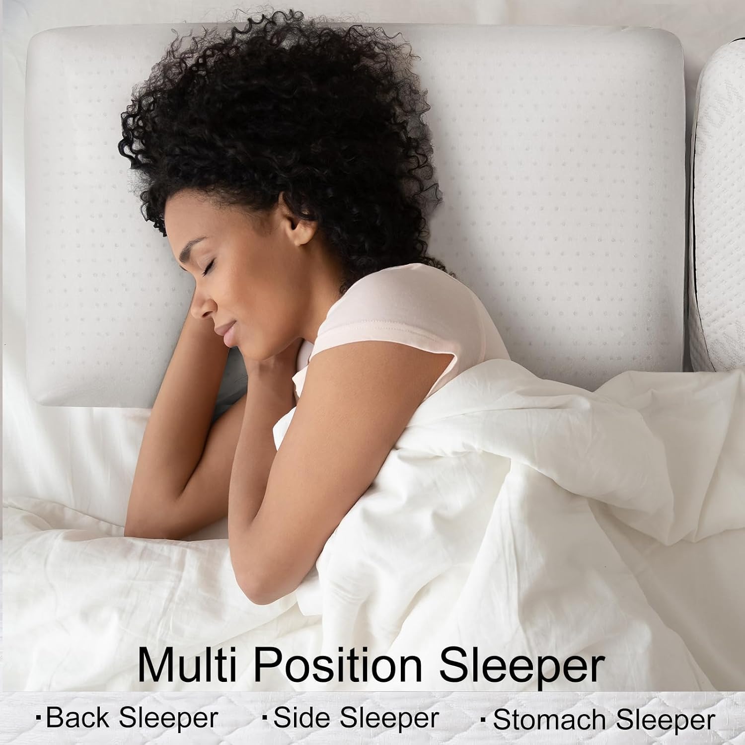 Natural Talalay Latex Pillow, Standard Mid Loft: image 5