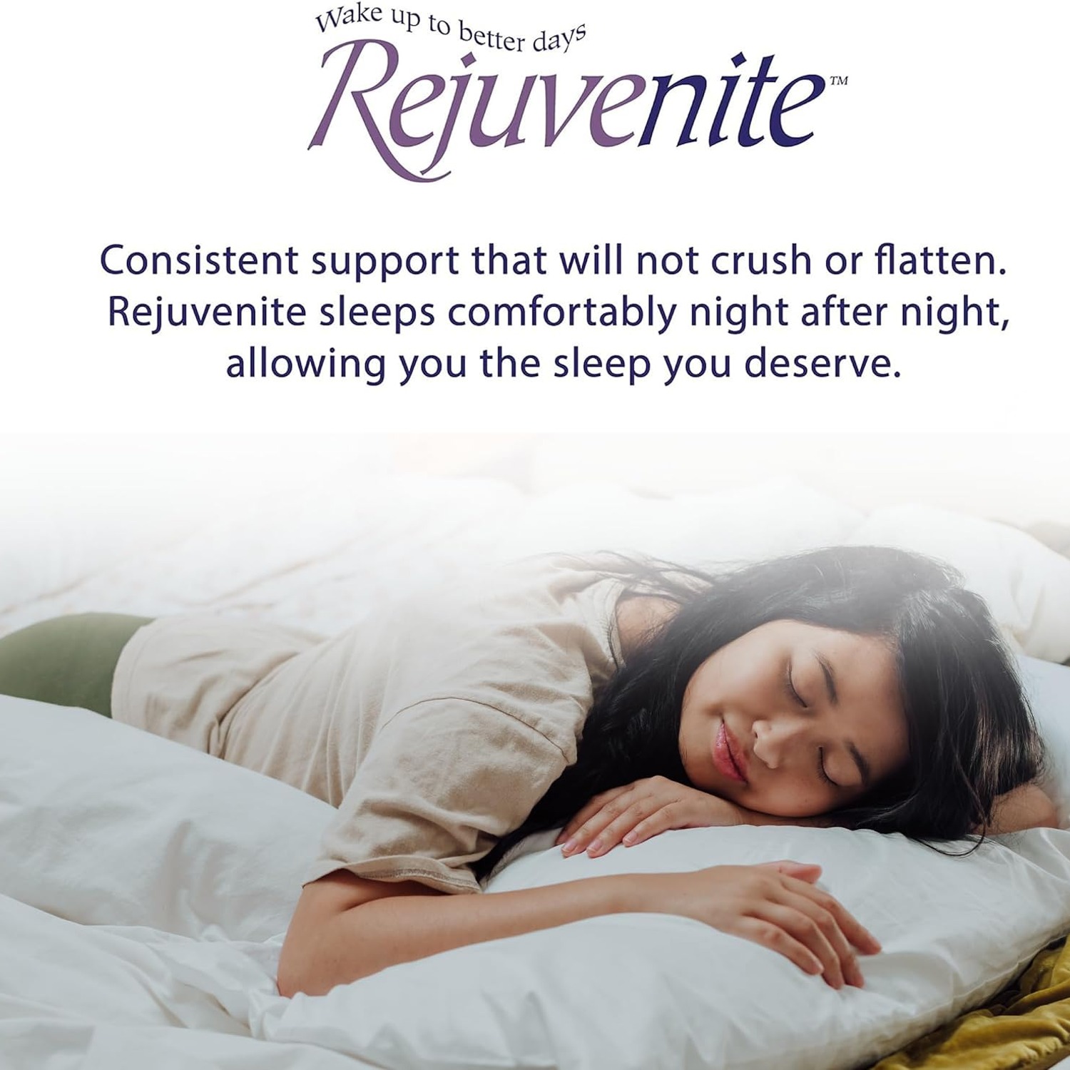 RejuveNite American Talalay Latex Pillow Set, King, Medium Support (2 Pack): image 8