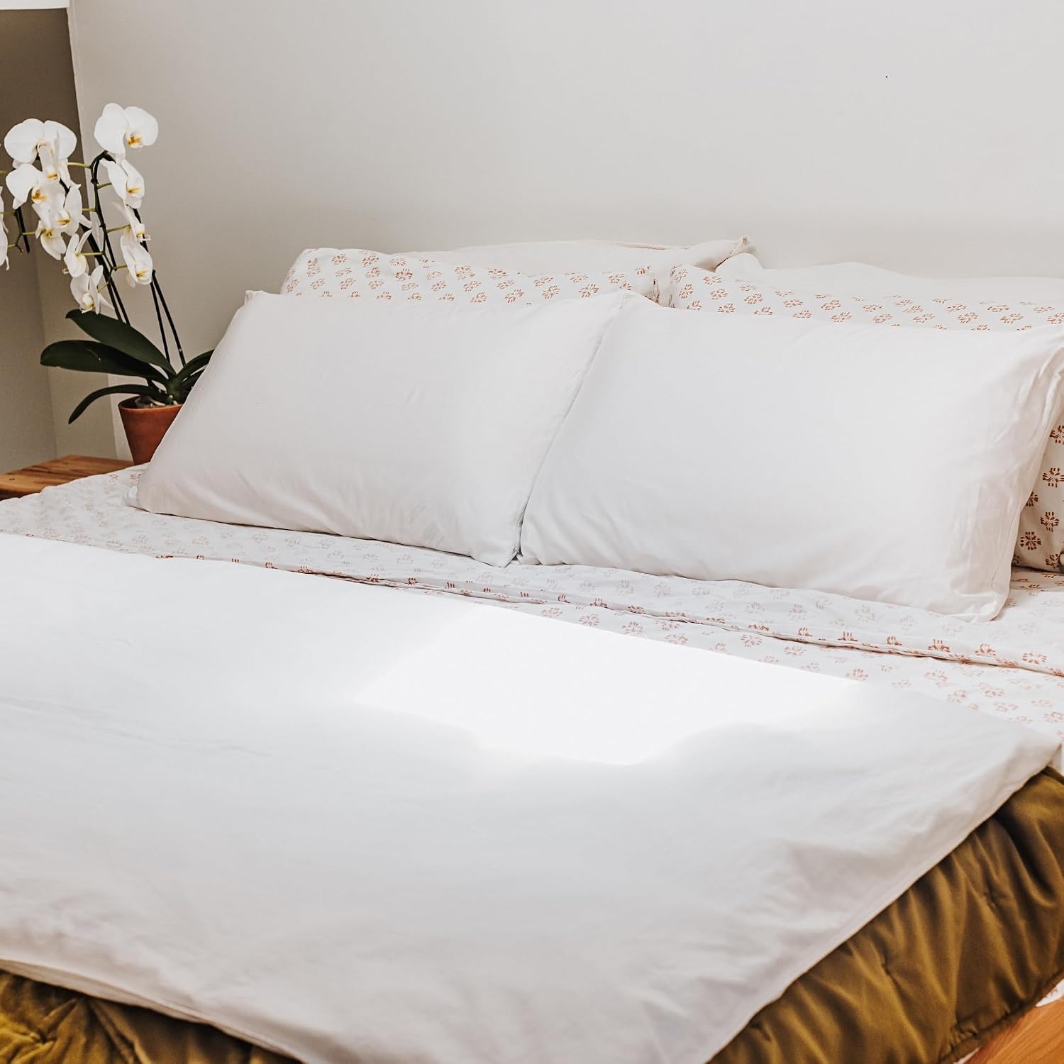 RejuveNite Talalay Latex Pillow, Queen 2-Pack, Medium Firm with Cotton Cover: image 2