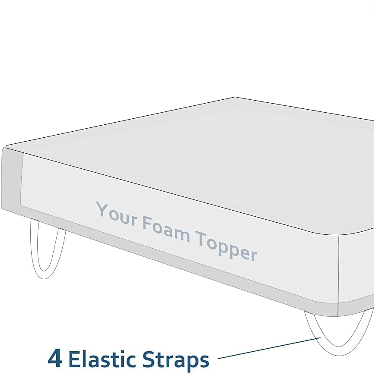 Queen Mattress Topper Cover with Zip Closure: image 5