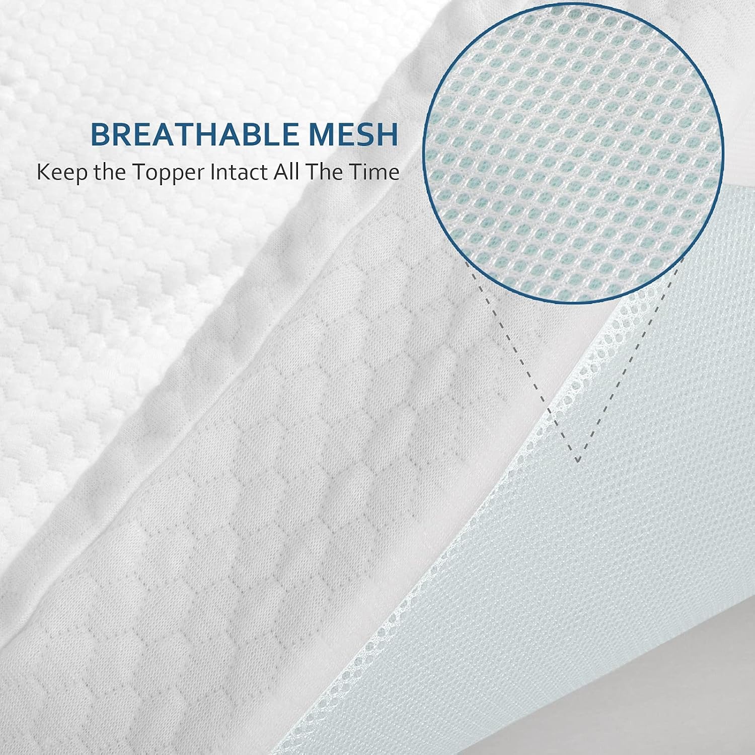 Queen Mattress Topper Cover with Zip Closure: image 8
